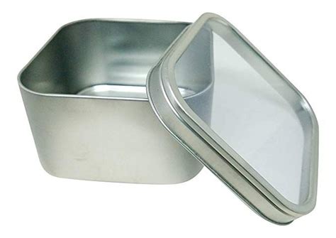 metal tin boxes with lids|tin containers with slotted lids.